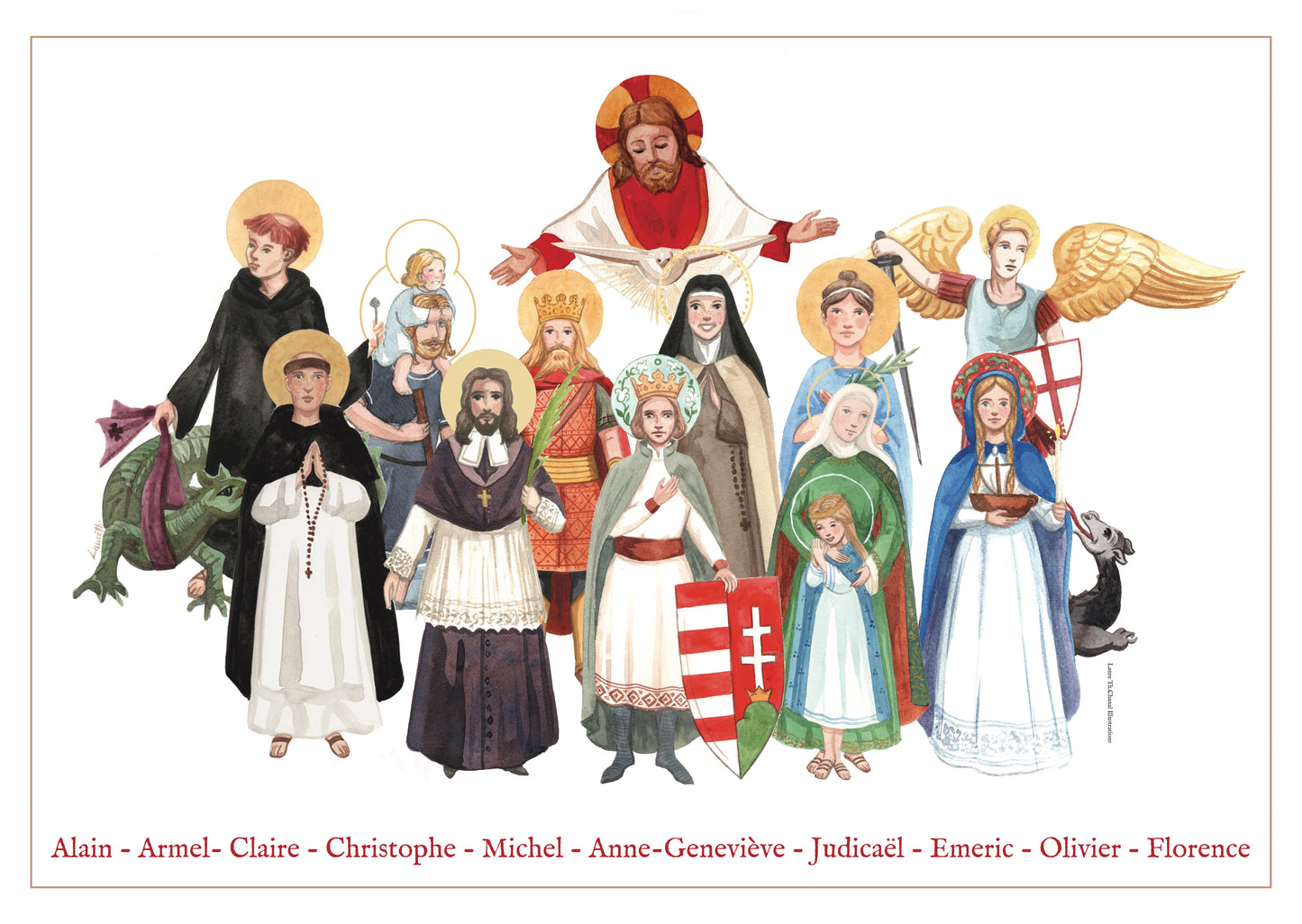 AFFICHE DES SAINTS DE LA FAMILLE