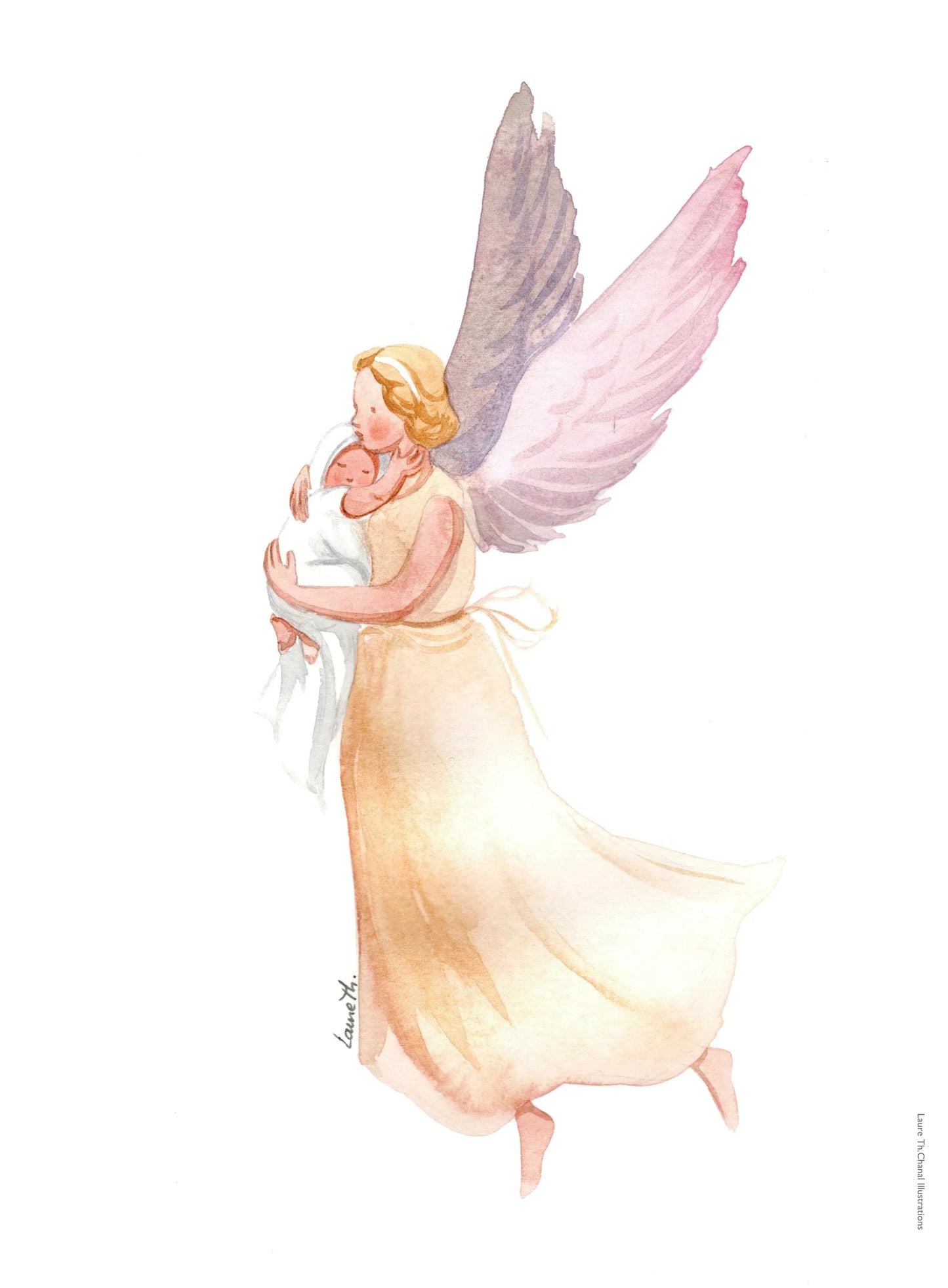 CARTE ANGE DE L'ETERNITE - Laure Th.Chanal Illustrations
