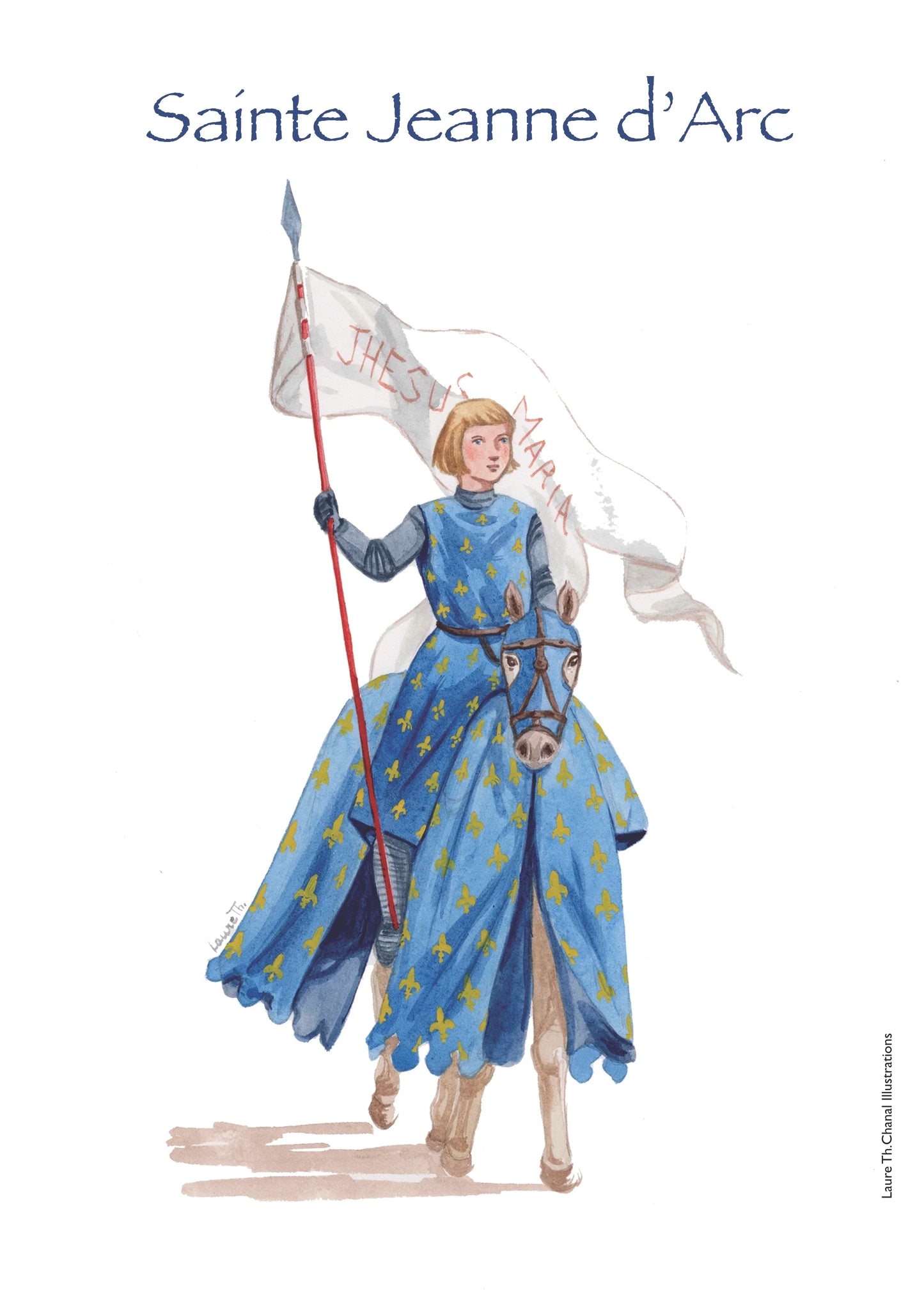 JEANNE D'ARC (À CHEVAL) - Laure Th.Chanal Illustrations