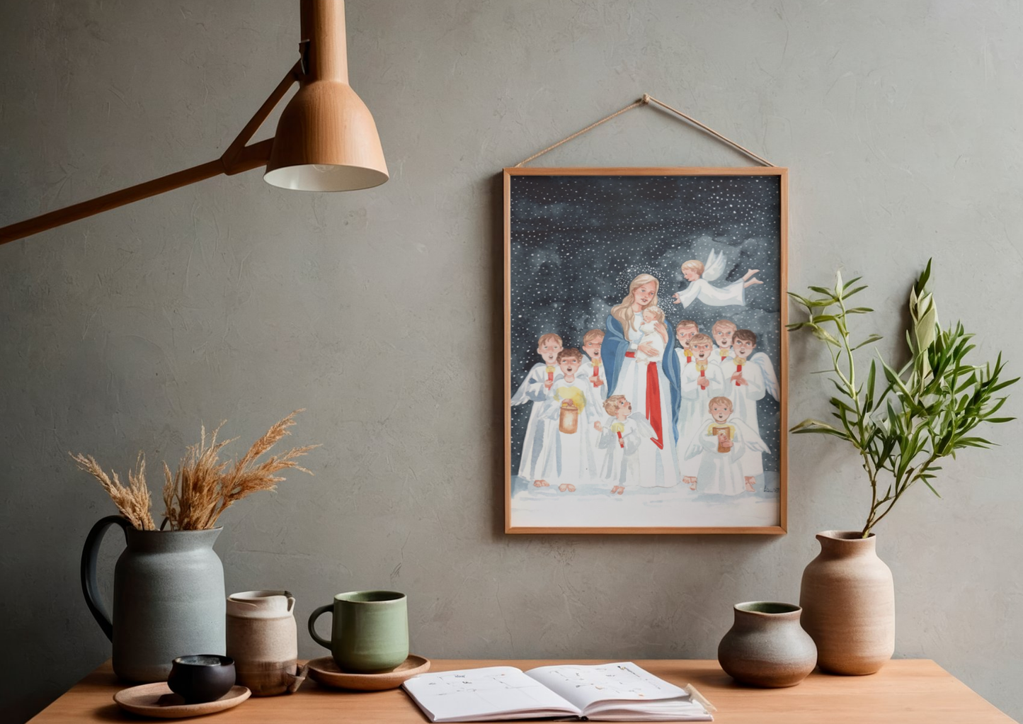 CARTE DE NOËL "CHOEUR D'ANGES" – FICHIER NUMÉRIQUE (RÉÉDITION DIGITALE)