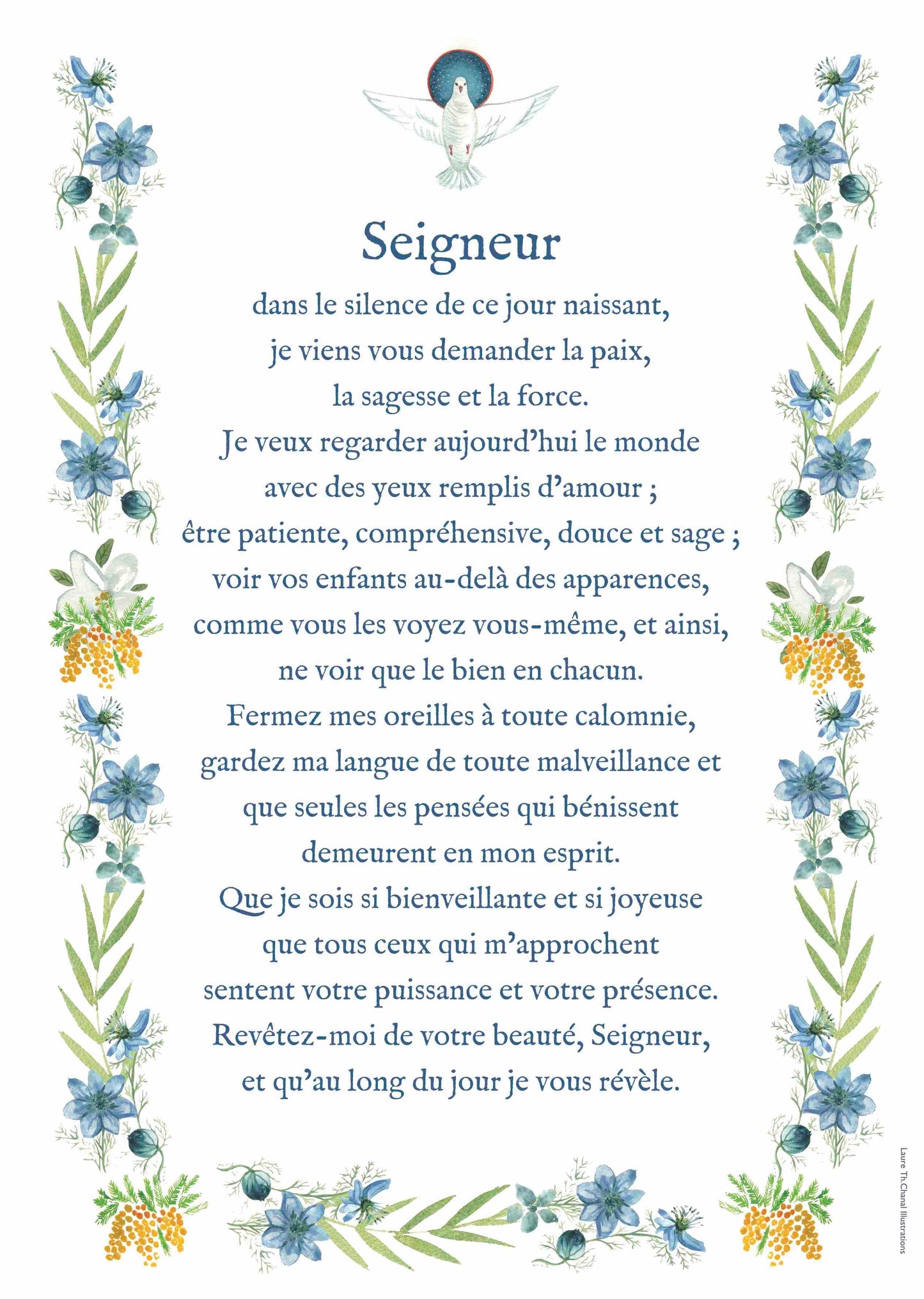 CARTE PRIÈRE JOUR NAISSANT - Laure Th.Chanal Illustrations