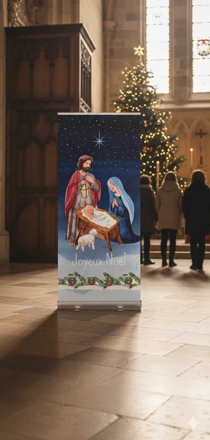 BÂCHE GRAND FORMAT NATIVITE - Laure Th.Chanal Illustrations