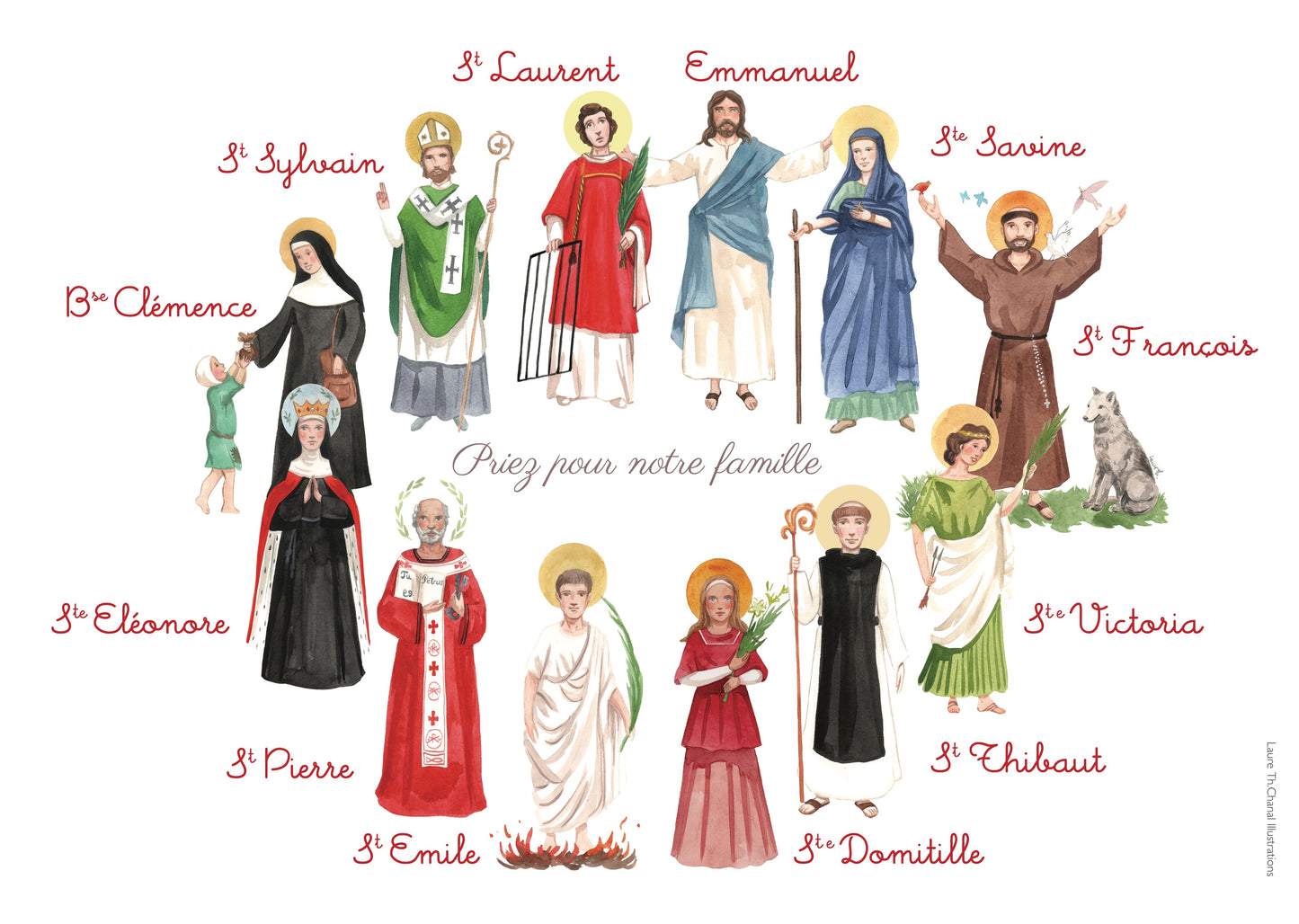 AFFICHE DES SAINTS DE LA FAMILLE