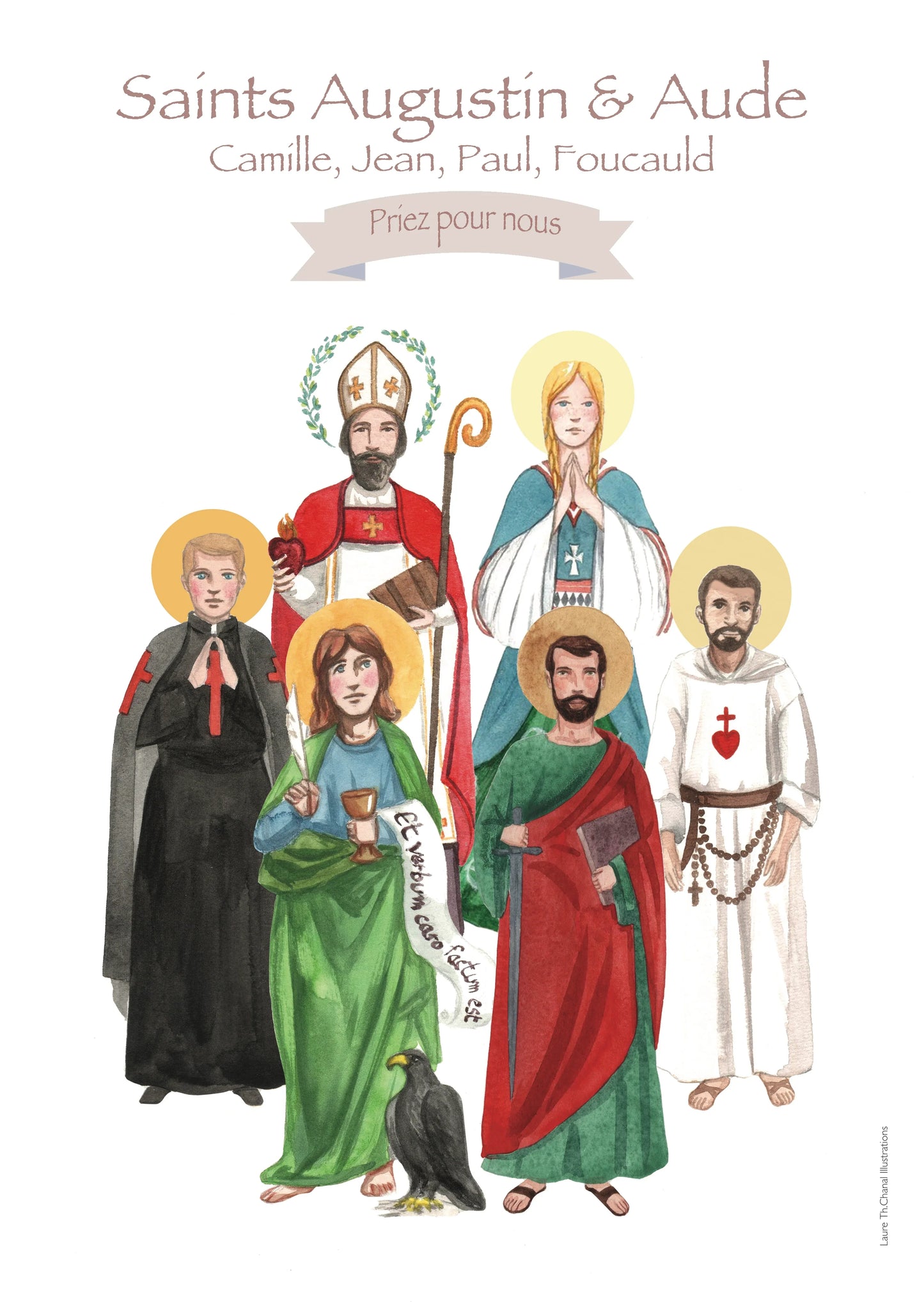 AFFICHE DES SAINTS DE LA FAMILLE - Laure Th.Chanal Illustrations
