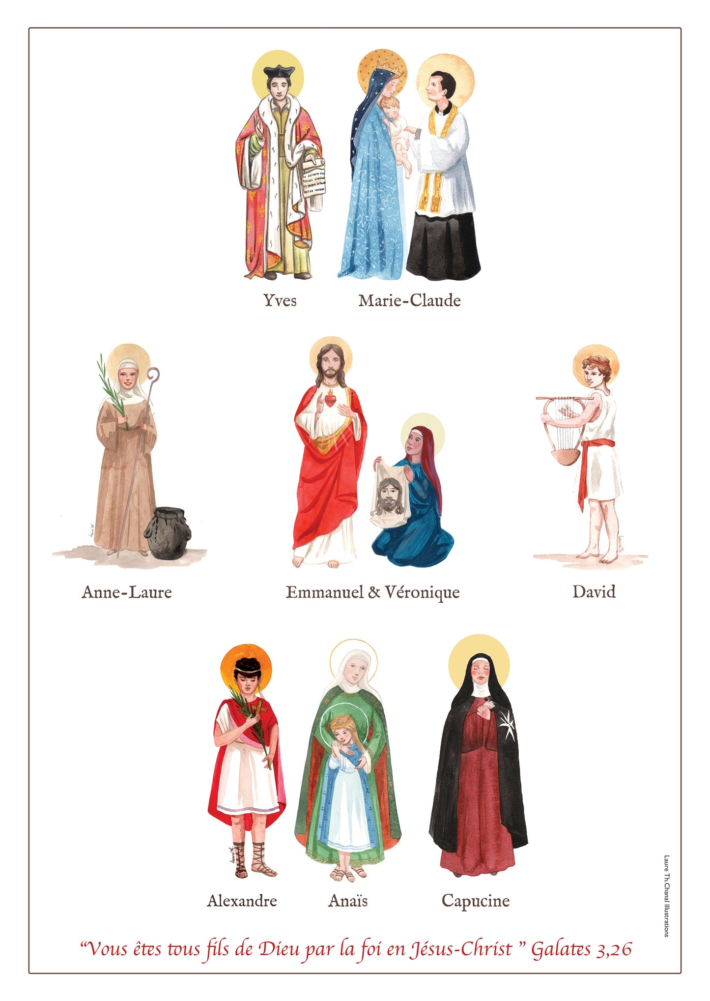 AFFICHE DES SAINTS DE LA FAMILLE