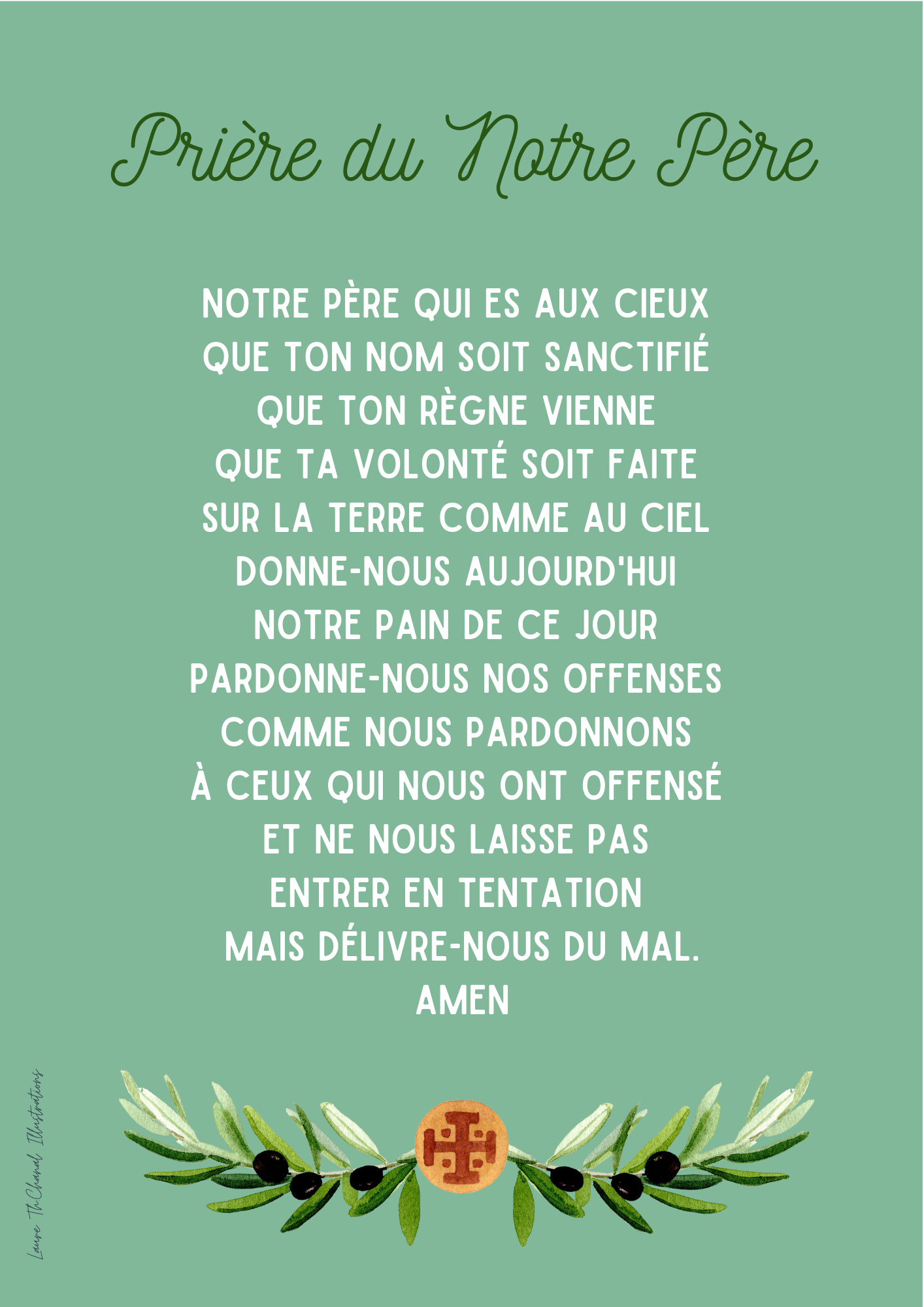 AFFICHE A4 PRIERE NOTRE PERE