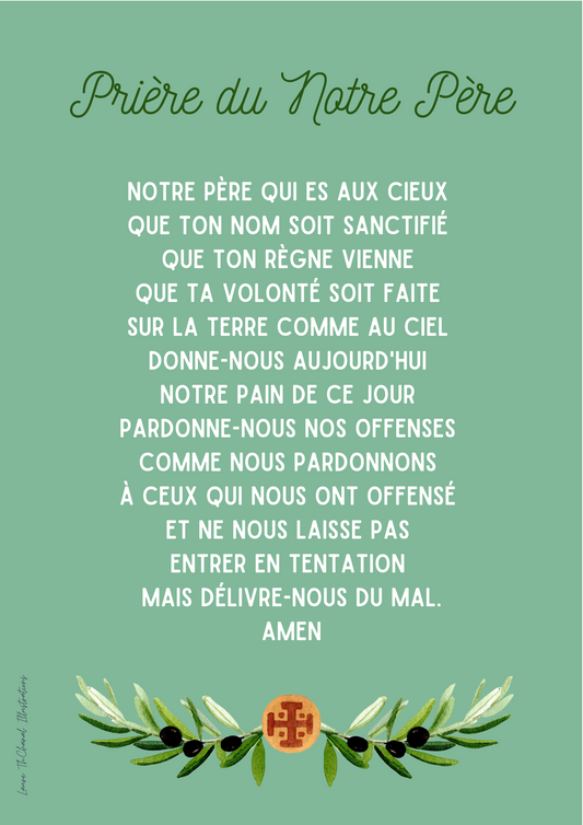 AFFICHE A4 PRIERE NOTRE PERE