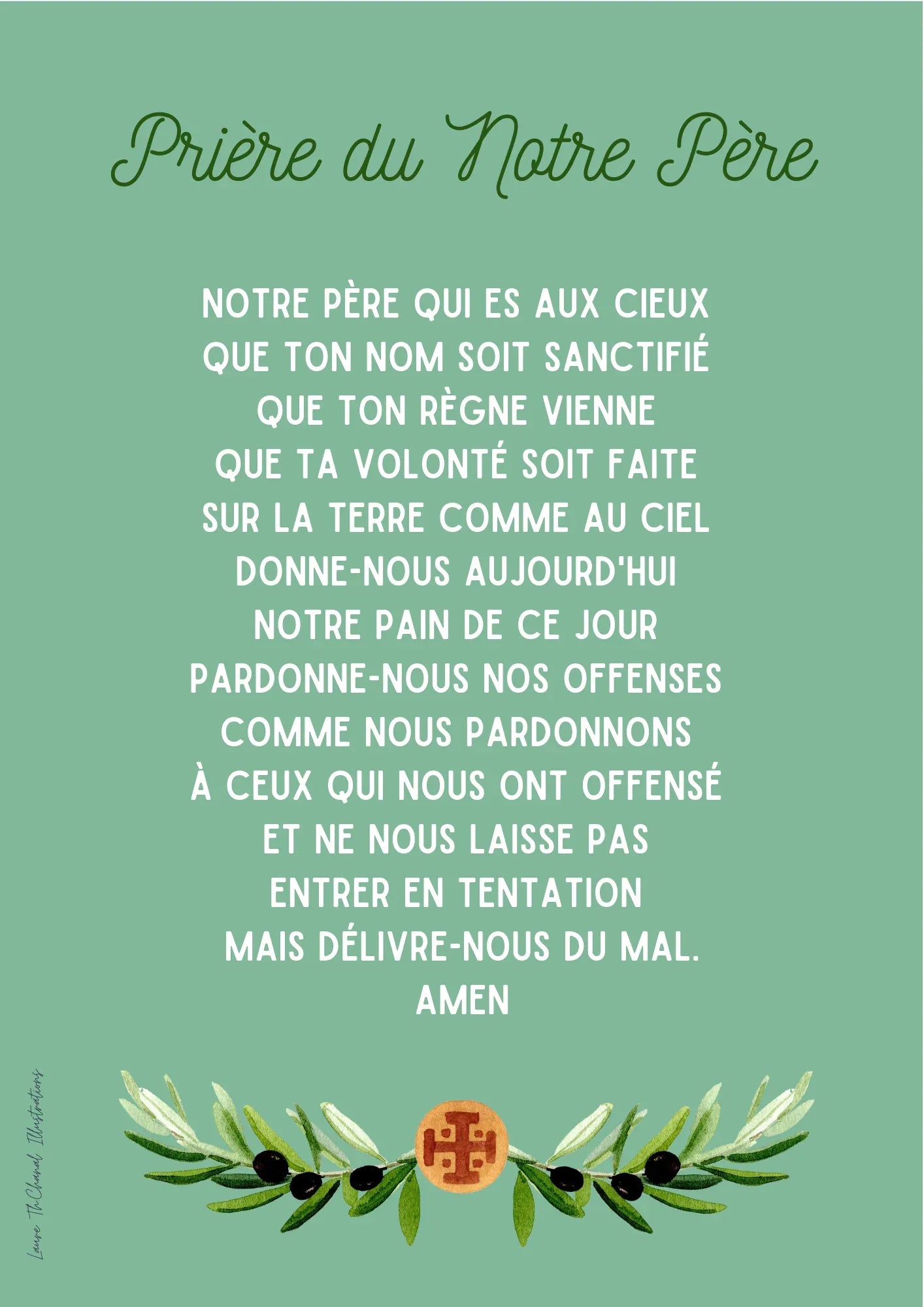 CARTE NOTRE PERE - Laure Th.Chanal Illustrations