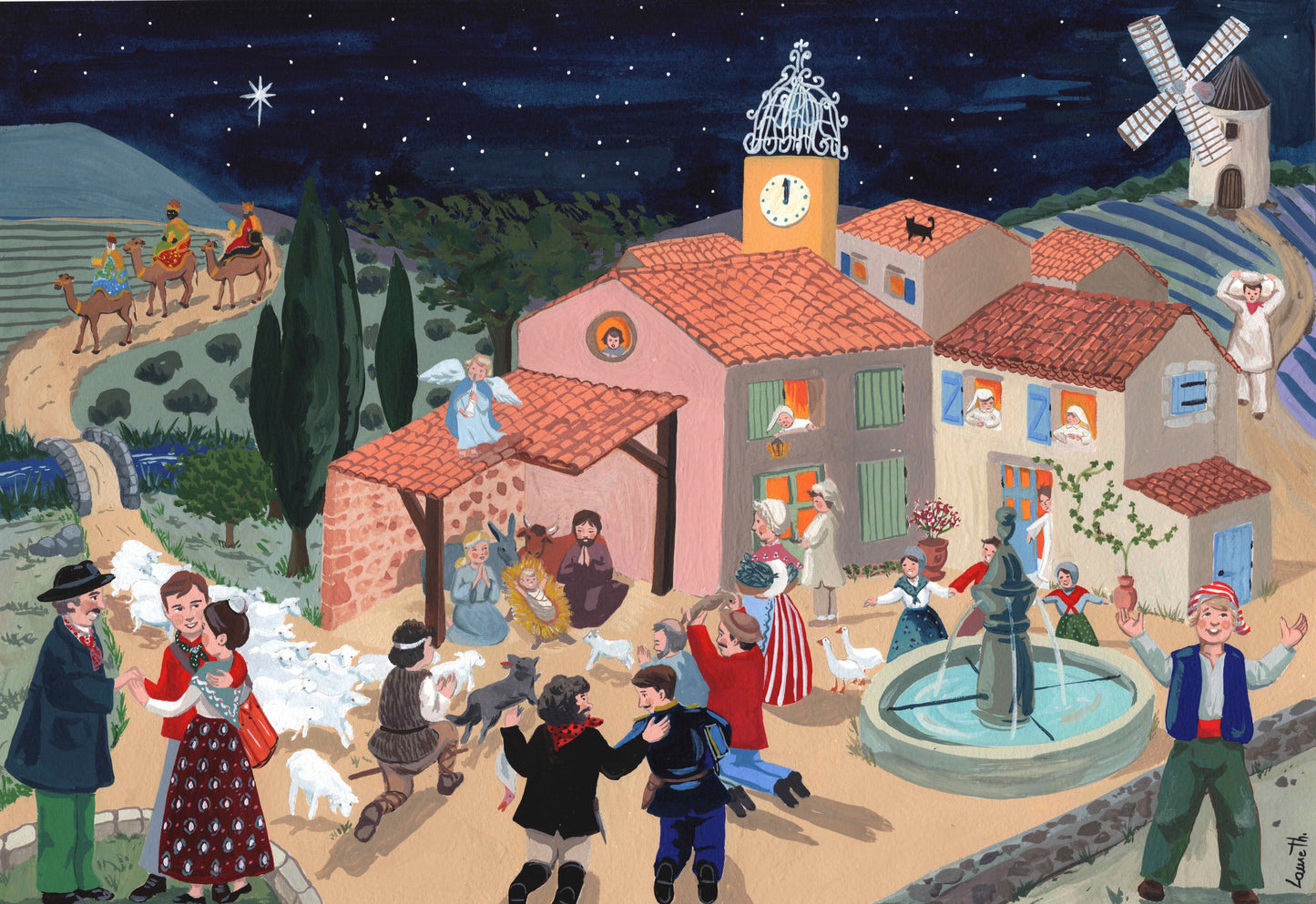 CARTE DE NOËL "LES SANTONS DE PROVENCE"