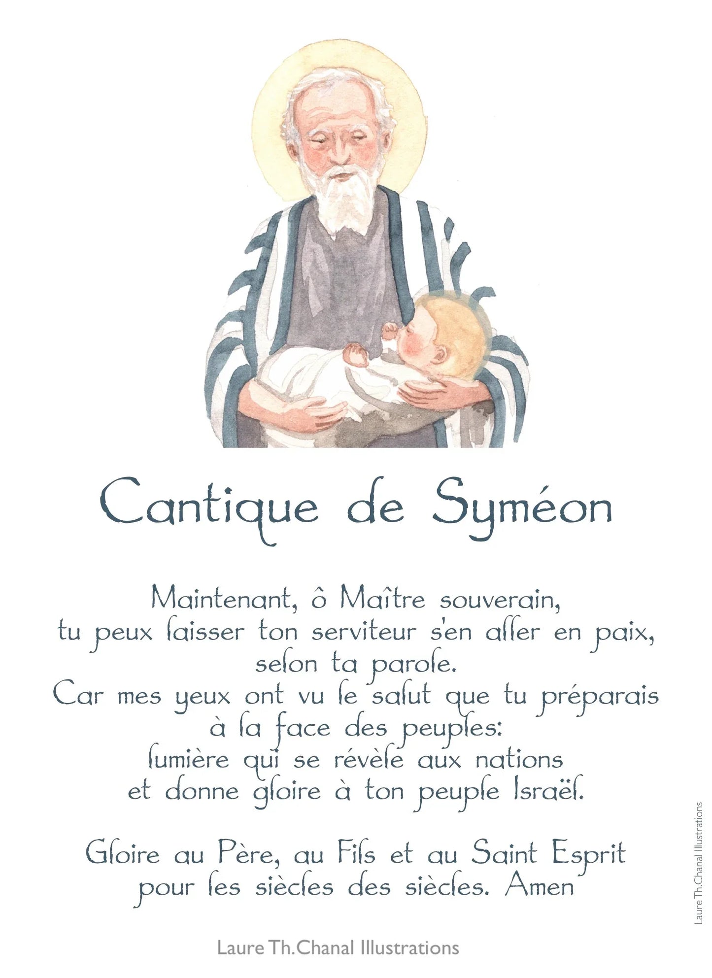 CARTE CANTIQUE DE SYMÉON - Laure Th.Chanal Illustrations