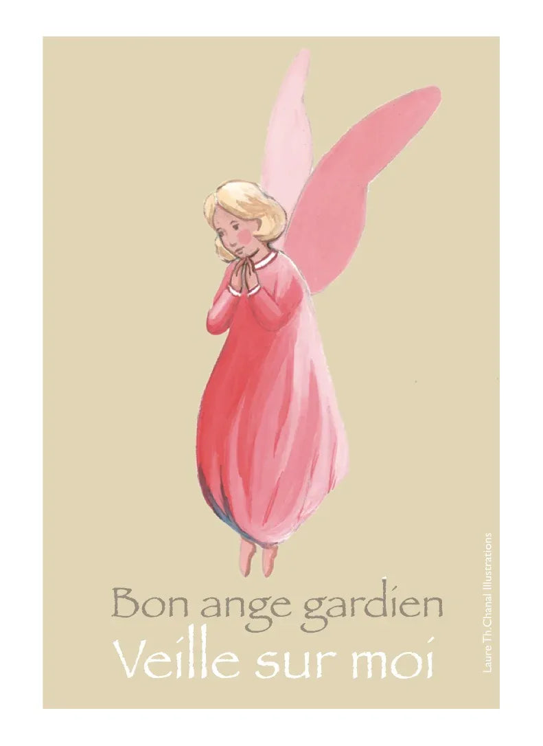 CARTE ANGE ROSE - Laure Th.Chanal Illustrations