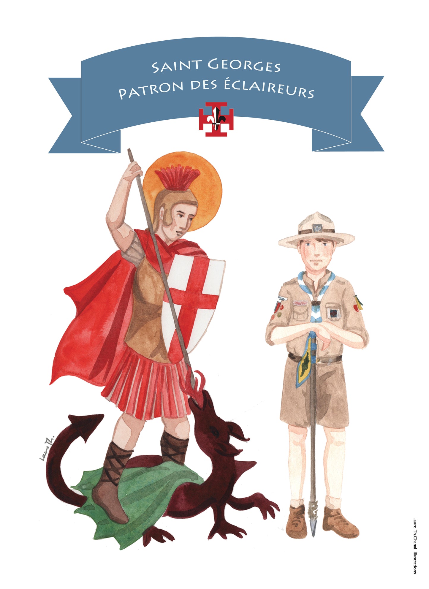 CARTE SAINT PATRON ÉCLAIREURS