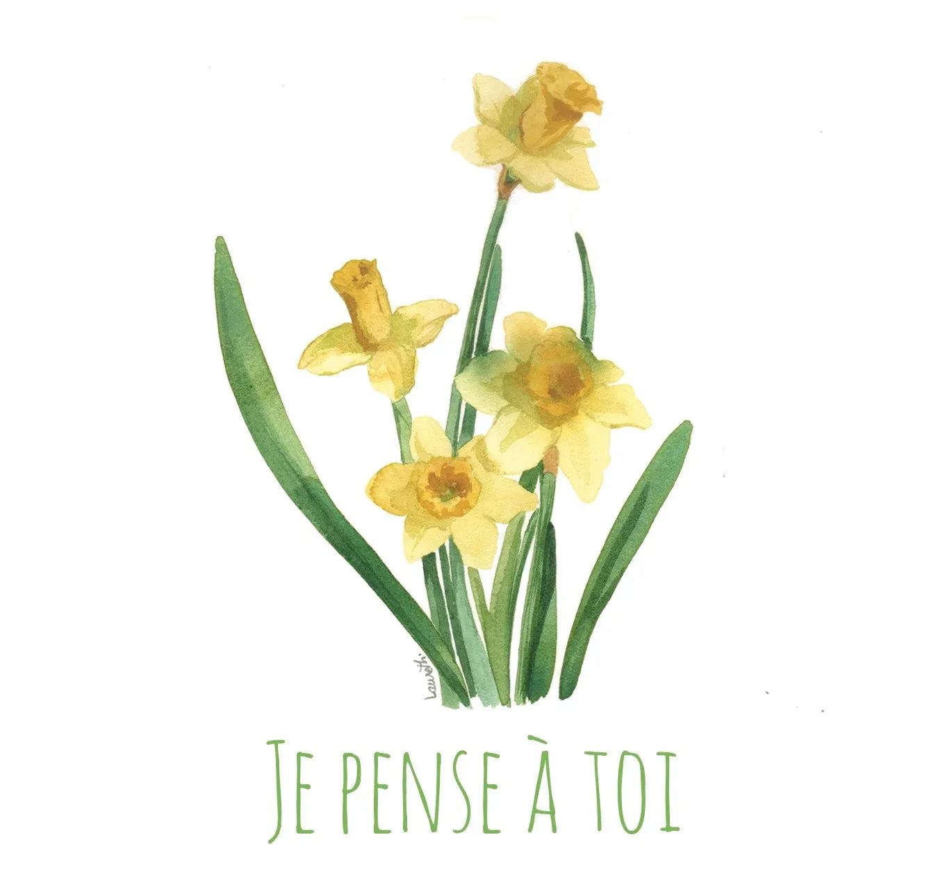 CARTE JE PENSE À TOI - Laure Th.Chanal Illustrations