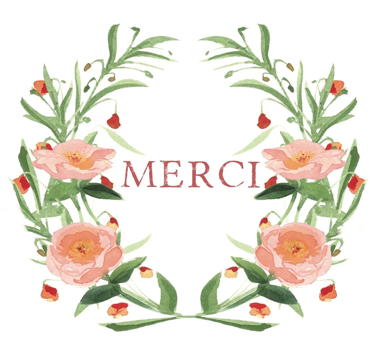 CARTE MERCI FLEURIE - Laure Th.Chanal Illustrations
