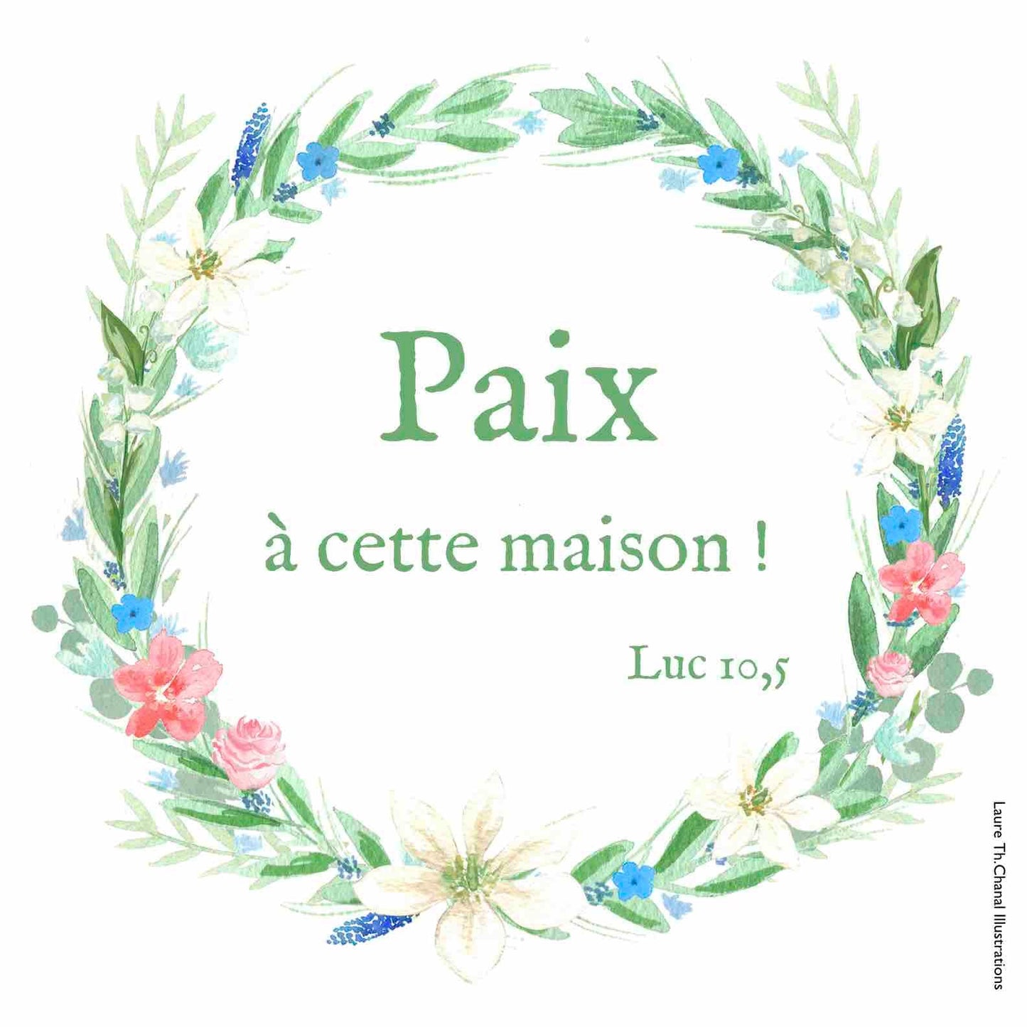 CARTE PAIX MAISON - Laure Th.Chanal Illustrations