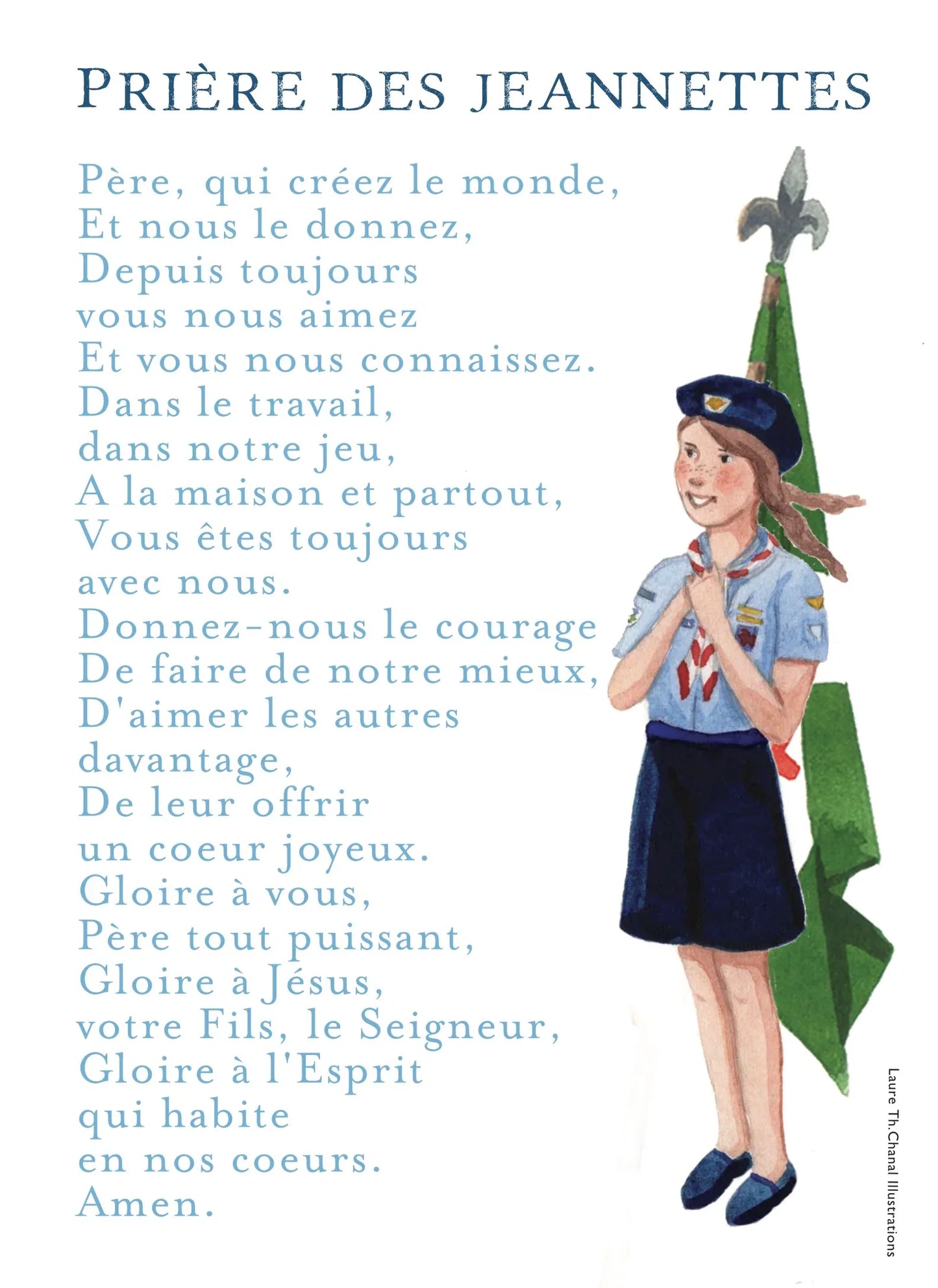 CARTE PRIERE JEANNETTES - Laure Th.Chanal Illustrations