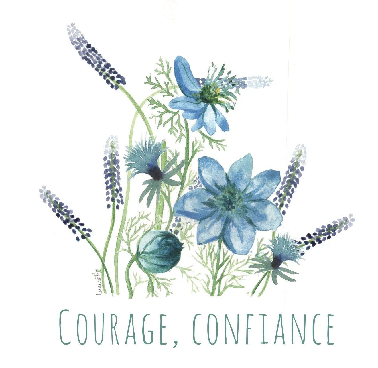 CARTE COURAGE CONFIANCE - Laure Th.Chanal Illustrations