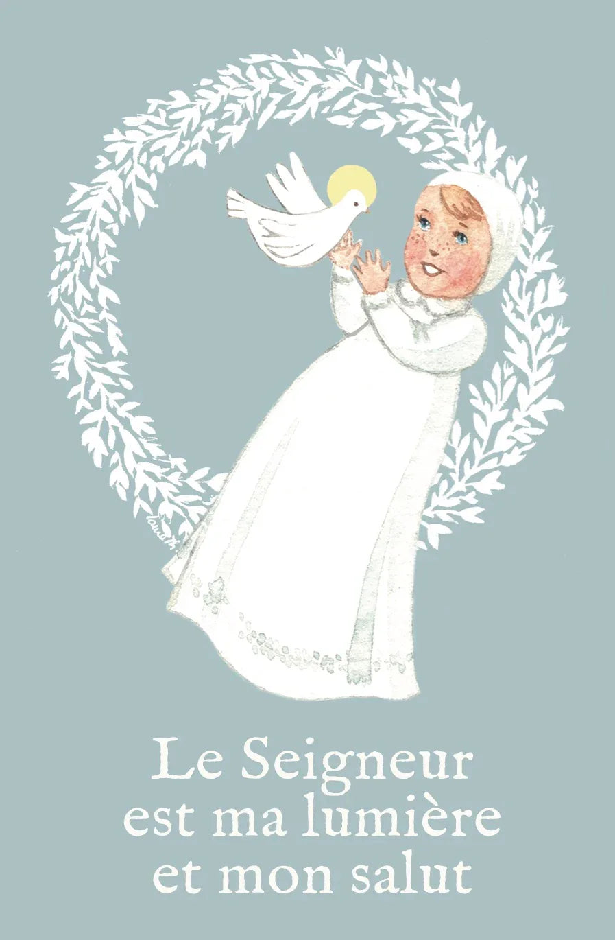 IMAGE BAPTÊME LUMIÈRE (BLEU) - Laure Th.Chanal Illustrations