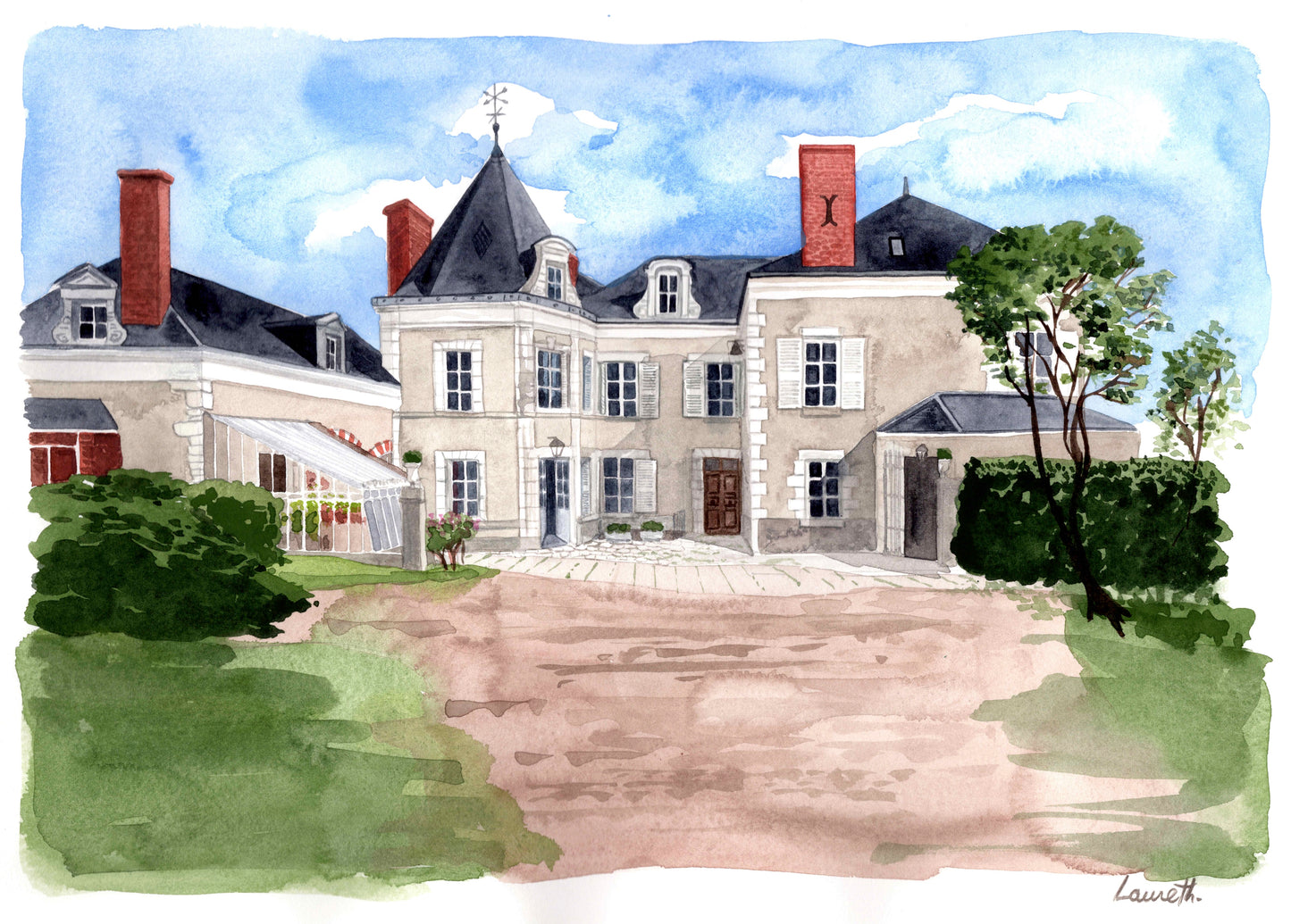 AQUARELLE ARCHITECTURE/PAYSAGE