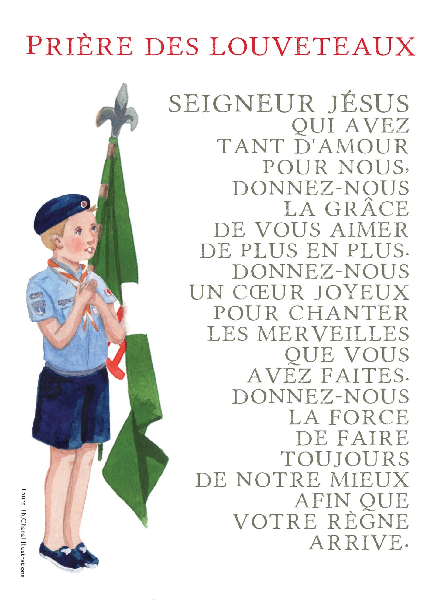 CARTE PRIERE LOUVETEAUX