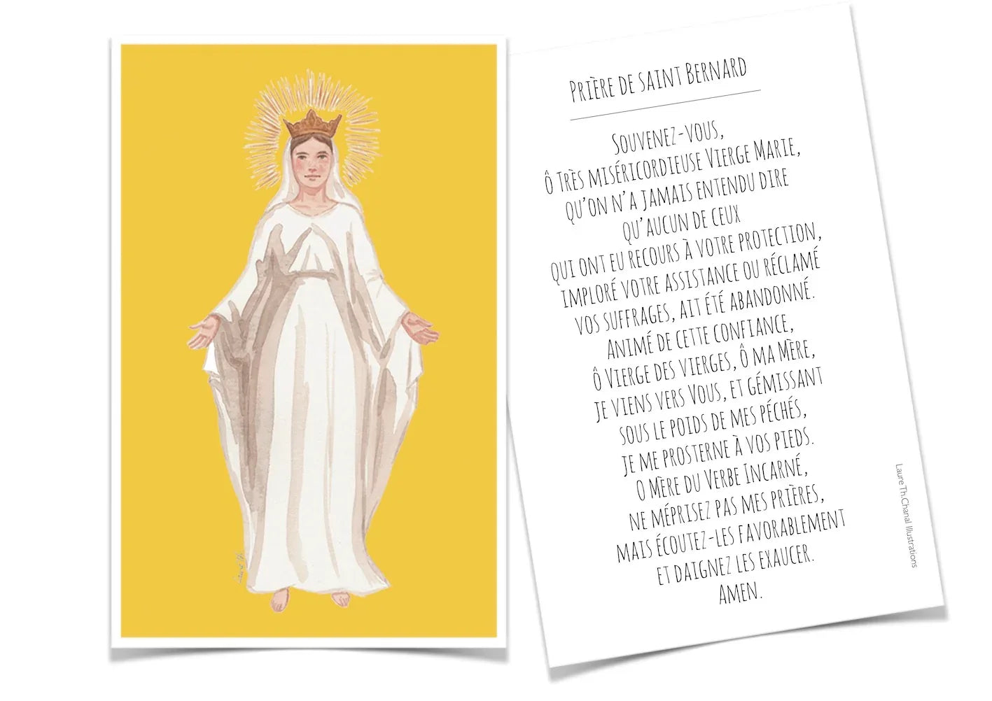 IMAGE MARIE (VERSO PRIÈRE DU SOUVENEZ-VOUS) - Laure Th.Chanal Illustrations