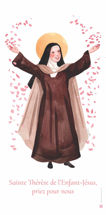 BÂCHE ILLUSTREE SAINTE THERESE DE L'ENFANT-JESUS
