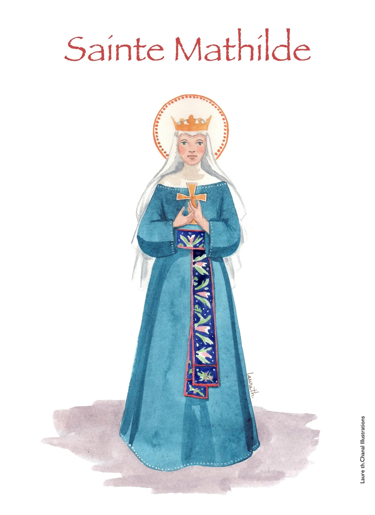 Sint Mathilda Icon ILLUSTRATION DE SAINTE MATHILDE – Laure Th.Chanal Illustrations