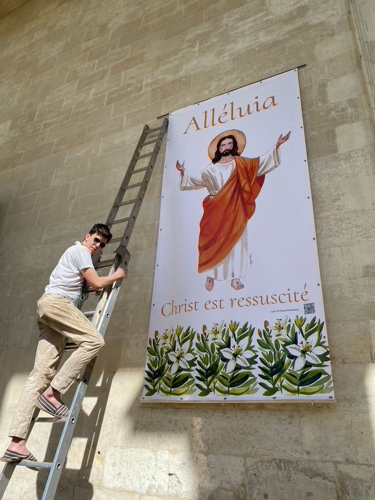 BÂCHE ILLUSTREE PÂQUES