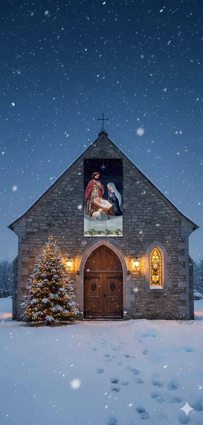 BÂCHE GRAND FORMAT NATIVITE - Laure Th.Chanal Illustrations