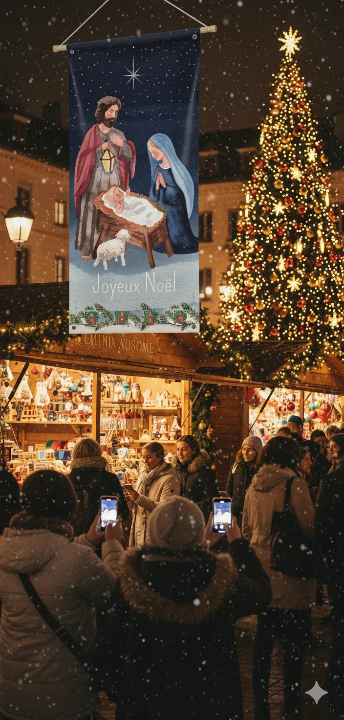 BÂCHE GRAND FORMAT NATIVITE - Laure Th.Chanal Illustrations