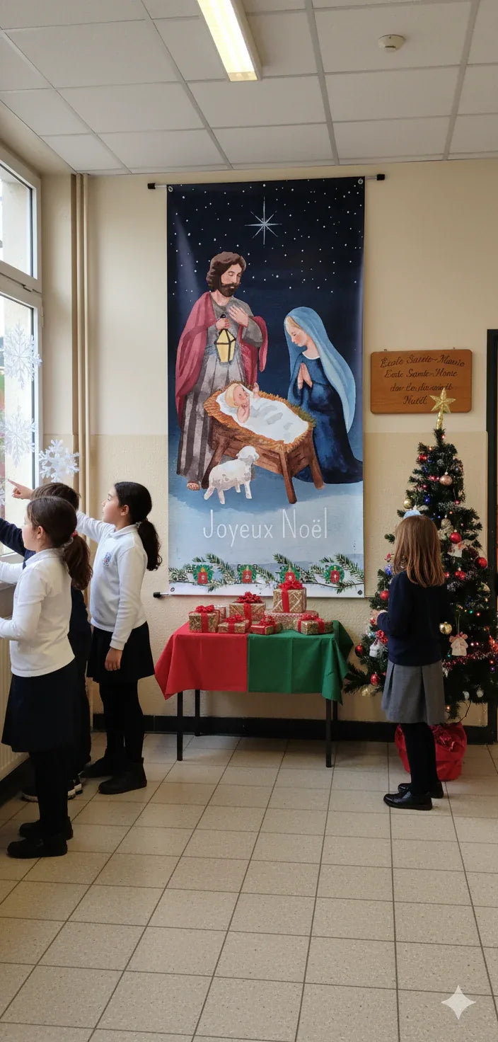 BÂCHE GRAND FORMAT NATIVITE - Laure Th.Chanal Illustrations