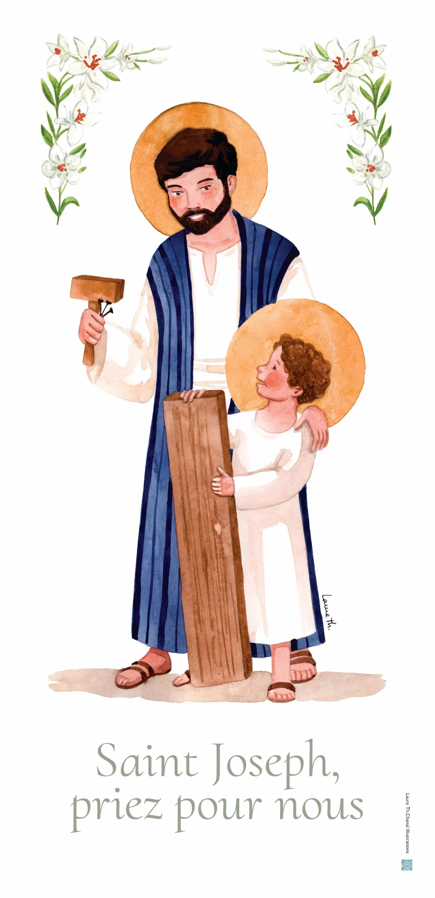 BÂCHE GRAND FORMAT SAINT JOSEPH - Laure Th.Chanal Illustrations