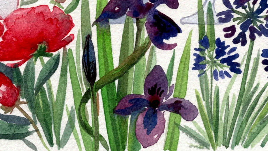 AQUARELLE CADEAU DE NAISSANCE PRENOM FLEURI - Laure Th.Chanal Illustrations