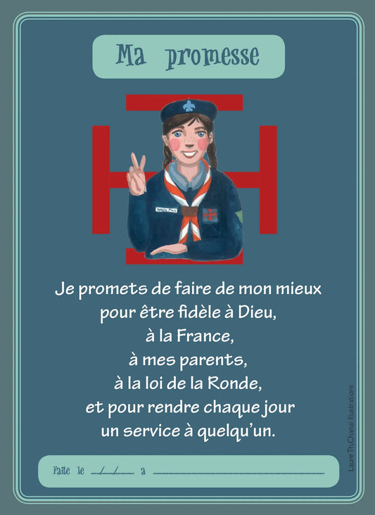 CARTE PROMESSE JEANNETTE - Laure Th.Chanal Illustrations