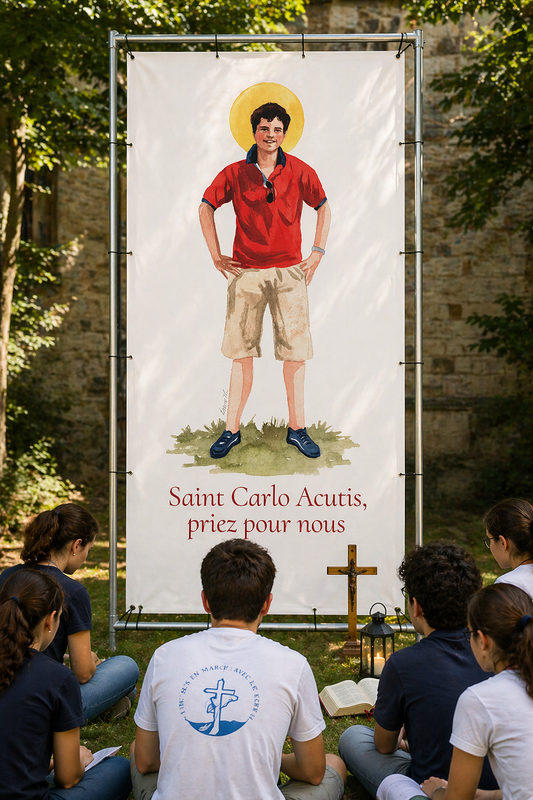 BÂCHE ILLUSTREE SAINT CARLO ACUTIS