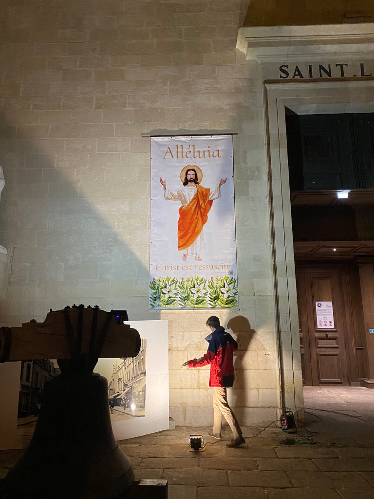 BÂCHE ILLUSTREE PÂQUES