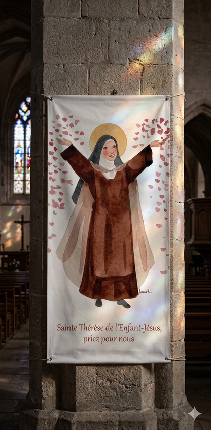 BÂCHE ILLUSTREE SAINTE THERESE DE L'ENFANT-JESUS
