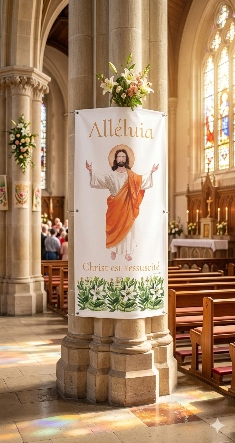 BÂCHE ILLUSTREE PÂQUES