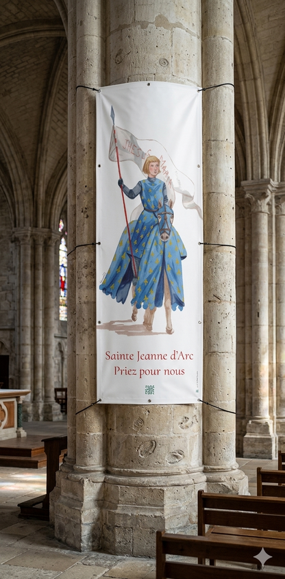 BÂCHE ILLUSTREE SAINTE JEANNE D'ARC