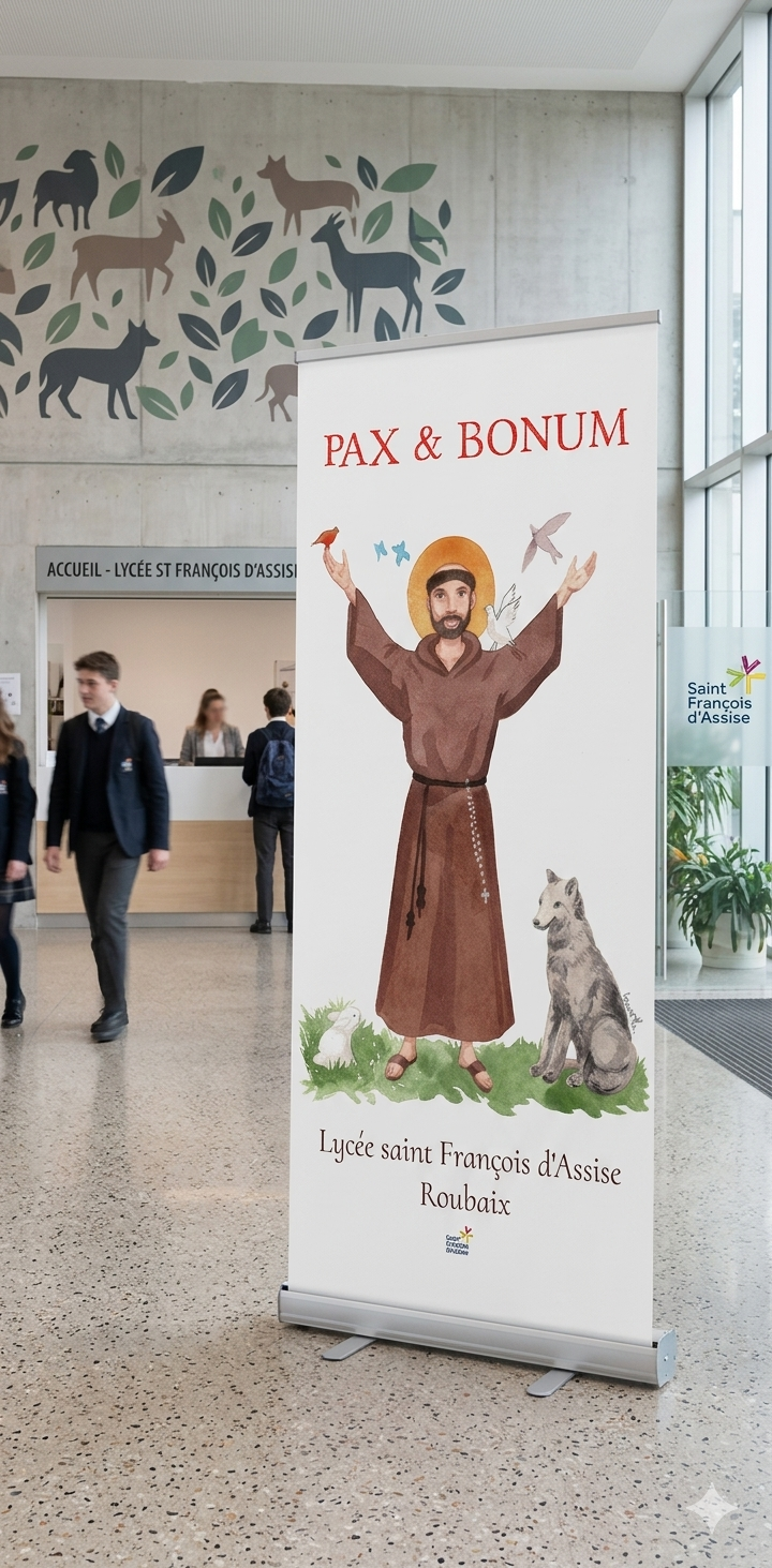 BÂCHE ILLUSTREE SAINT FRANCOIS D'ASSISE