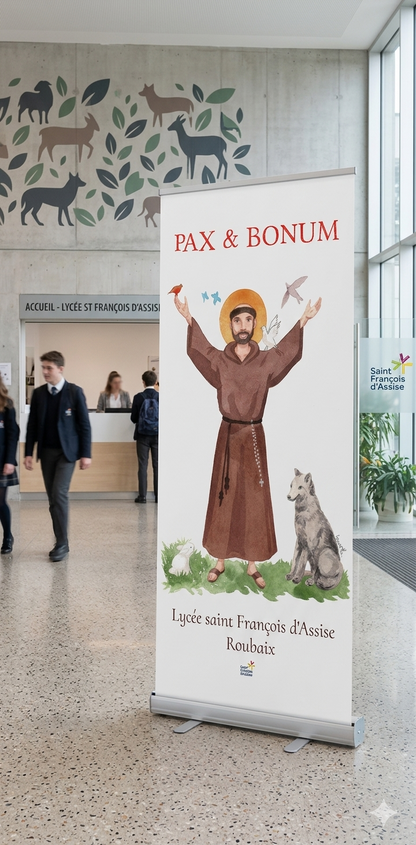 BÂCHE ILLUSTREE SAINT FRANCOIS D'ASSISE
