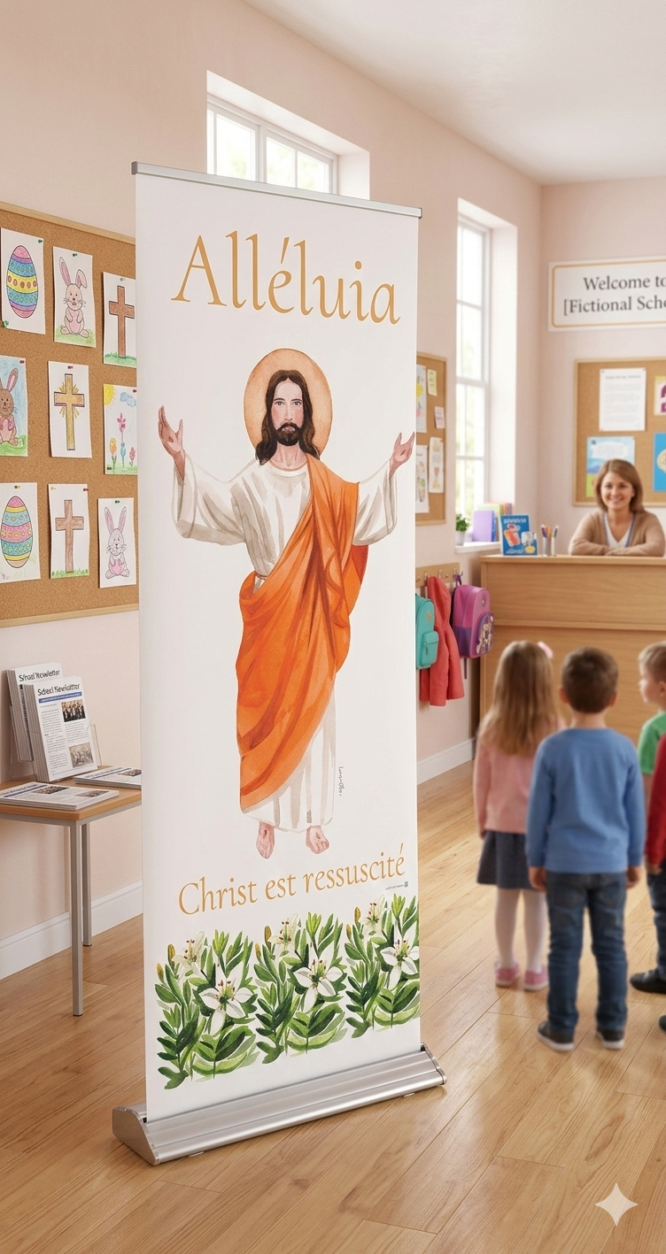 BÂCHE ILLUSTREE PÂQUES