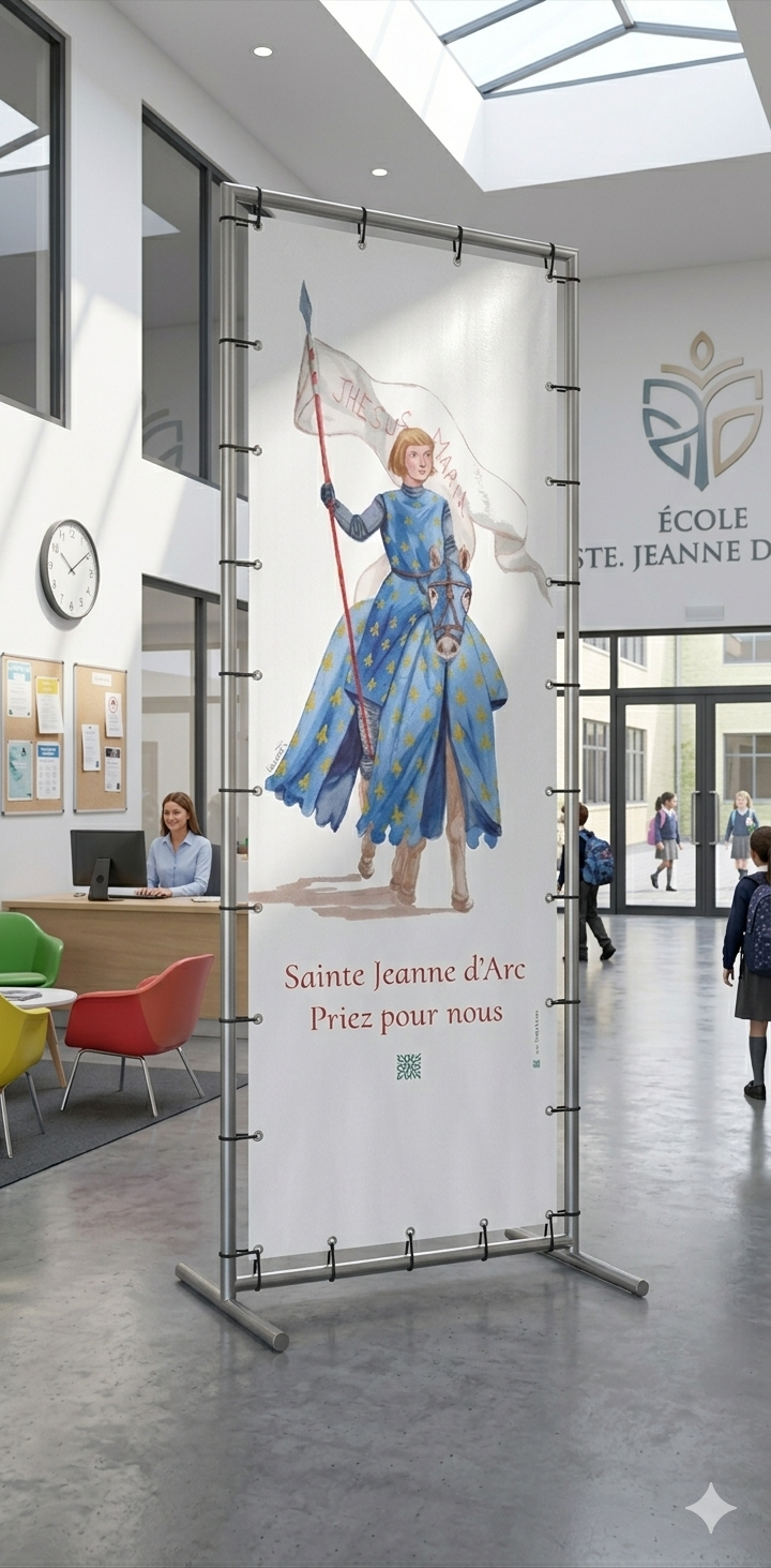 BÂCHE ILLUSTREE SAINTE JEANNE D'ARC
