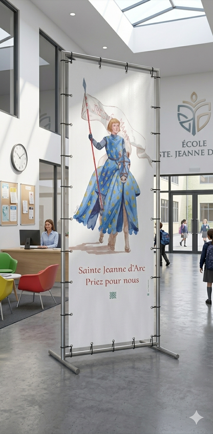 BÂCHE ILLUSTREE SAINTE JEANNE D'ARC