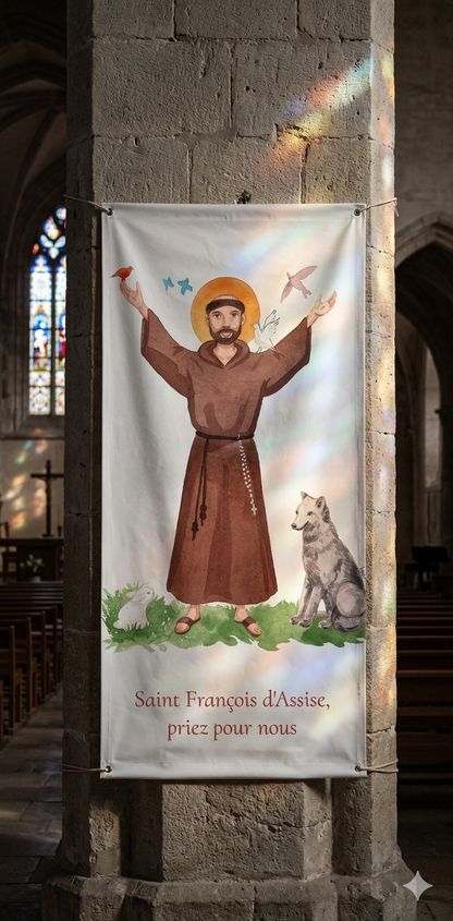 BÂCHE ILLUSTREE SAINT FRANCOIS D'ASSISE