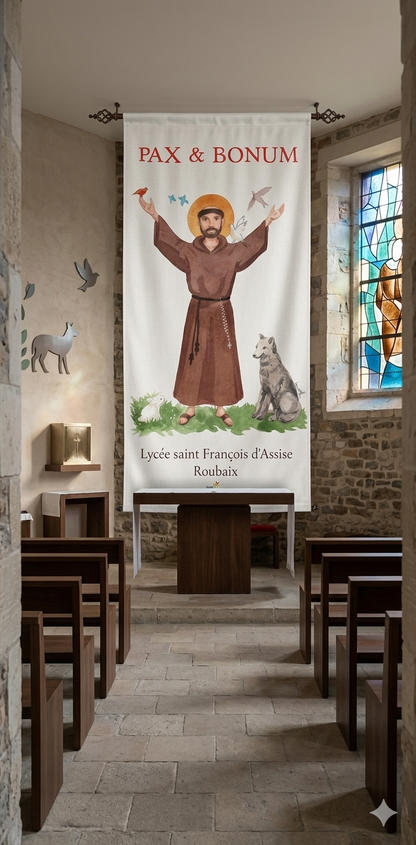 BÂCHE ILLUSTREE SAINT FRANCOIS D'ASSISE