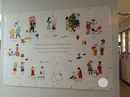 AFFICHE "MON ANNEE A L'ECOLE" - Laure Th.Chanal Illustrations