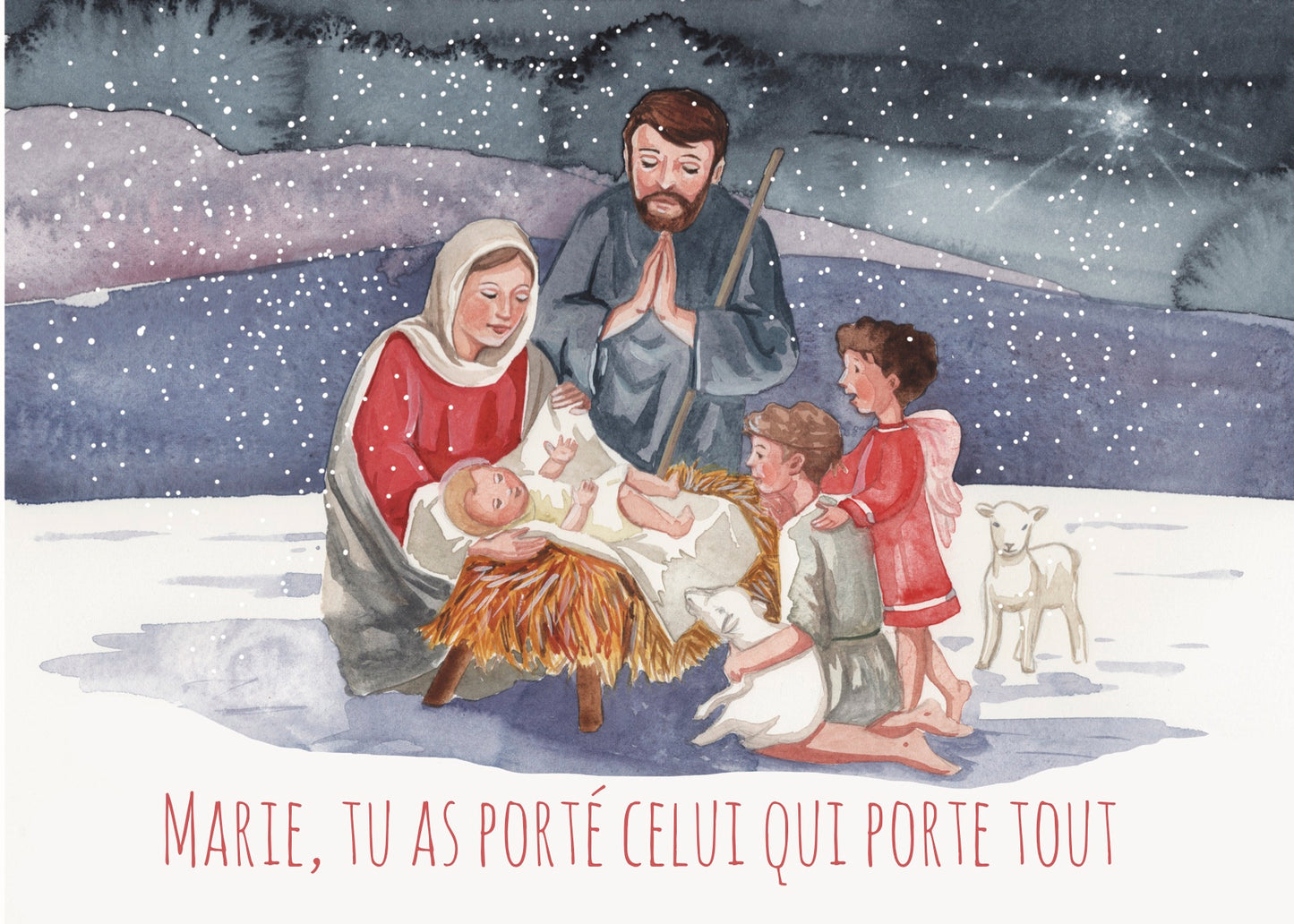 CARTE NOËL NATIVITE MARIE