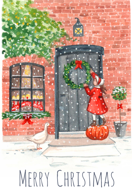 CARTE DE VŒUX NOËL "MERRY CHRISTMAS" – FICHIER NUMÉRIQUE (RÉÉDITION DIGITALE)