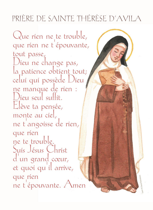 CARTE PRIERE THERESE D'AVILA